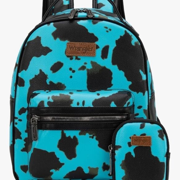 Wrangler Artistic Blue and Black Backpack - Picture 1 of 7